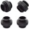 TOBEOME 4-Pack G1/4 inch 5mm Male to Male Connector with Sealed O-Ring for PC Water Cooling Systems Extender Fitting