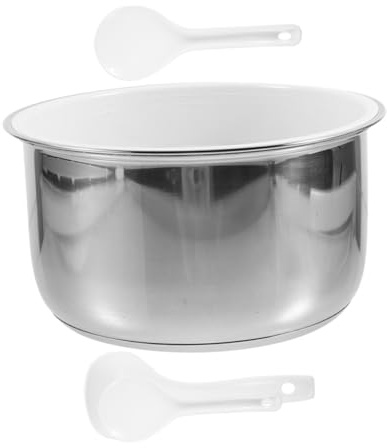 Hemobllo Stainless Steel 304 Rice Cooker Inner Pot Replacement 4l Thickened Nonstick Electric Cooker Liner Compatible Models Suitable for Steaming and Cooking