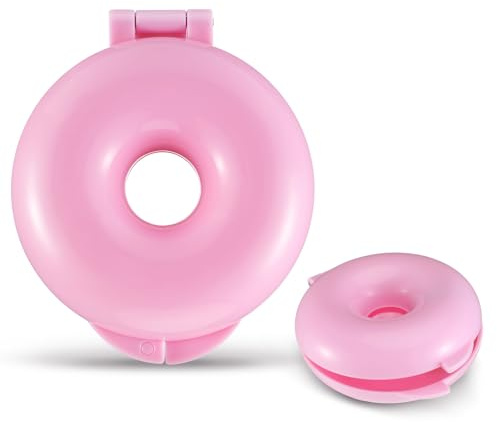 LemonRoad Pink Round Donut Cake Pop Mold Plastic Cake Pop Press Molds Shapes 3.46 Inch Large Circle Mold for Donut Bagel Making
