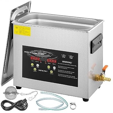 Pulitore Ultrasuoni, 2L 3L 6L 10L 15L Pulitore Ad Ultrasuoni 40 KHz Potente Trasduttore Mini Lavatrice Portatile Ad Ultrasuoni Lavastoviglie Gioielli(2 L)