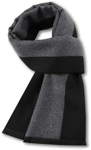 DHHYWWD Men Winter Cashmere Scarf Tartan Neck Scarf Thick Warm Wool Men's Scarves for Autumn Winter