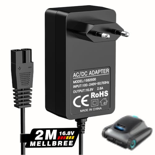 Mellbree 16.8V Ladegerät für Aiper Scuba S1 E1 Poolroboter Reiniger | 2M Ersatz-Netzkabel für Automatische Poolsauger Staubsauger, Sicheres & Effizientes Laden