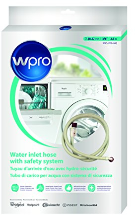 wpro SIH250 Water Stop Inlet Hose / 2.5 m / 20 Bar / Aquastop / Universal / Suitable for up to 90 Degrees Celcius / Straight / Angled Thread Connection