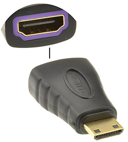 kenable HDMI Female Socket to Mini Type C Male Plug Converter Adapter GOLD
