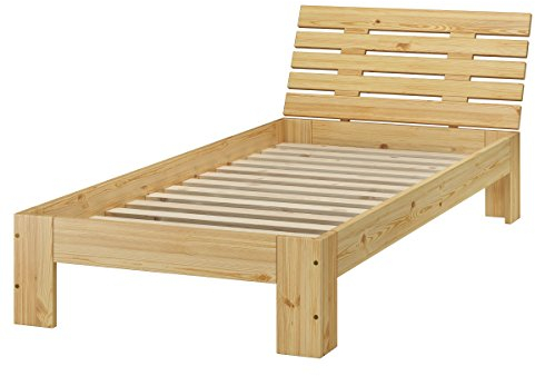 Erst-Holz® Futon, Einzel Bett 90 x 200 cm Kiefer massiv mit Rollrost 60.67-09-Tina