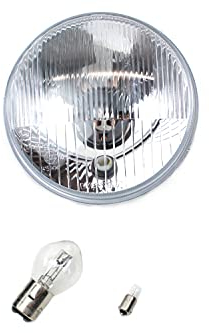 12V Bilux Scheinwerfer Einsatz/Reflektor mit E-Zeichen - inklusive Lampen für Simson S50 S51