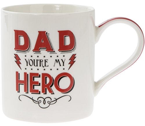 Dad You're My Hero Mug Cup Father Birthday Fine China Boxed Daddy Grandad