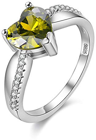 Uloveido Lab Green Diamond Prinzessin Krone Promise Ring für Teen Mädchen mit CZ Steinen Y3051