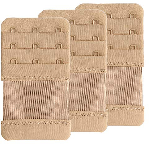 SAMGU Women's Bra Extenders 3 Hook Elastic Stretchy Bra Extension Strap