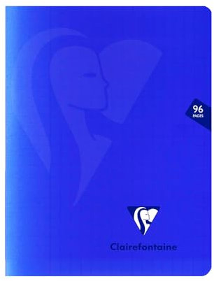 Clairefontaine 322741C Un Cahier Agrafé Mimesys Bleu Marine - 17x22 cm - 96 Pages Grands Carreaux - Papier Blanc 90 g - Couverture Polypro