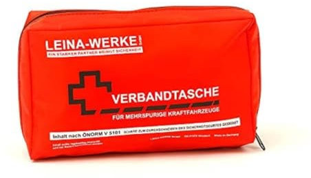 LEINAWERKE 30025 Verbandtasche ÖNORM V 5101 in Folientasche blau - weiß/rot, 10 Stk.