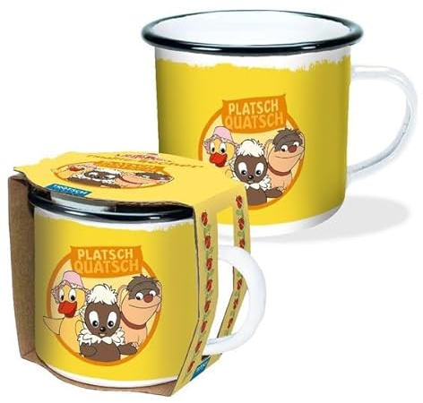 Trötsch Unser Sandmännchen Emaille-Becher Platschquatsch: Emaille-Becher Pitti, Yellow