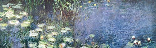 1art1 Claude Monet Seerosen, Morgen, 1-Teilig Selbstklebende Fototapete Poster-Tapete 240x75 cm