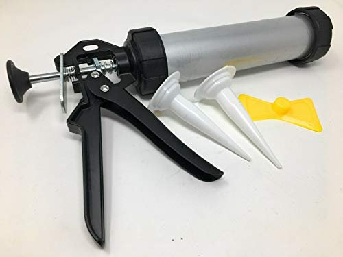 Aluminium Kartuschen-Pistole Fett-presse 310ml Silikon- Auspress-Pistole incl. 1 Fugenglätter Multifunktion