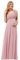 Ever-Pretty Robe de Soirée Enceinte Shooting Photo Seule Épaule Femme Longue Plissée Maternité Mousseline Une Bretelle Fleurs Rose Clair 36