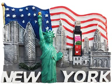 Aimant de réfrigérateur 3D New York USA Souvenir Cadeau Maison Cuisine Réfrigérateur Décoration Collection
