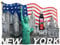 Aimant de réfrigérateur 3D New York USA Souvenir Cadeau Maison Cuisine Réfrigérateur Décoration Collection