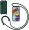 GoodcAcy Handykette Handyhülle für Samsung Galaxy A71,Smartphone Necklace Hülle mit Band Schutzhülle mit Kette zum umhängen Halskette Flüssig Silikon Case für Samsung Galaxy A71,Grün