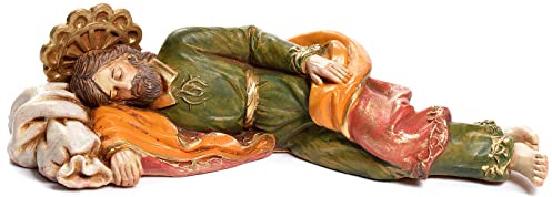 Holyart Krippen von Fontanini: Schlafender Heiliger Josef, Fontanini, 17 cm