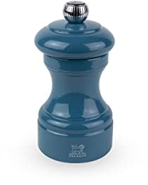PEUGEOT - Pfeffermühle Bistro 10 cm - Klassische Mahlgradeinstellung - Aus Holz mit PEFC-Siegel - Pazifikblau lackiert