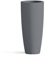 Decorspace Pot de fleurs rond et haut de couleur unie pour extérieur et intérieur « Made in Italy » (Ø 40 x H 90 cm, gris)