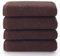 Top Towel - Plus - Serviettes de Bain - 4 Serviettes de Visage ou Bidet - 30 x 50 cm - 100% Coton - Brun