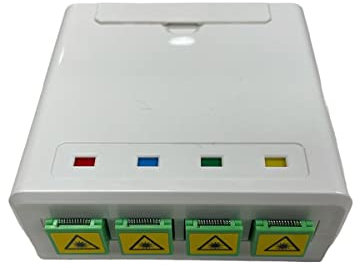 oniroview Boîte de distribution de terminaison (STOA) Boîtier fibre optique FTTH à 4 ports + 4 adaptateurs à douille SC SC, mur ou barre Din