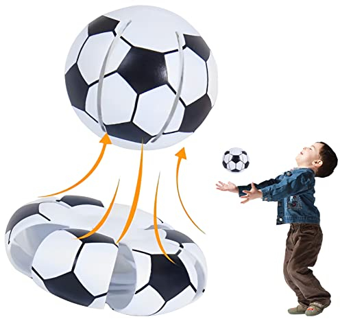 Flying Saucer Ball, 4 Types Magic Ball Toy with Lights Strange Magic Flying Saucer Ball Decompression Deformation Foot Stomp Venting Stomp Ball for Dogs Cats Pets (Type A)