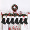 CCINEE Schwarze Weihnachtsstrümpfe, 6 Stück, 45,7 cm, große Strümpfe mit Plüschbündchen, klassische Weihnachtsstrümpfe, Dekorationen für Weihnachten, Party, Geschenk, Kamindekoration