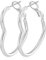 Sterling Silber Creolen für Damen S925 Sterling Silber große Herz Creolen für Damen Dünne Silber Gefüllte Creolen für Damen Hypoallergene Silber Herz Creolen für Mädchen 30 40 50mm