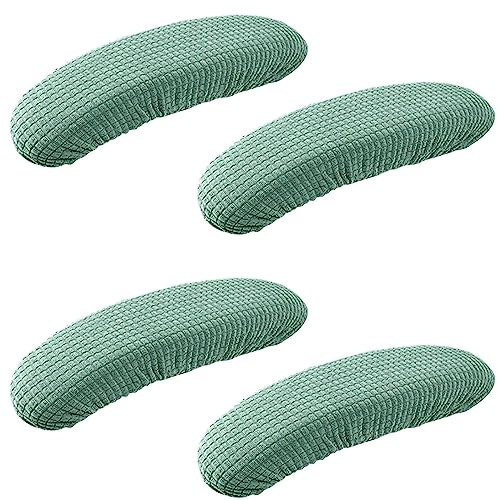 XIEHUZA Office Chair Armrest Covers - 2 Pair Removable Elastic Arm Rest Pads, Seat Hand Rest Protector for Home Office Chairs (Green)