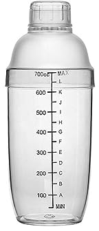 700cc Trasparente Cocktail Shaker Plastica Latte Teiera Anti-perdite Trasparente Vino Mixer Graduato Scala Bevanda Vino Shaker Tazza Bottiglia per Bar Festa Casa