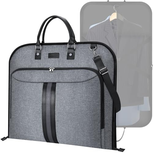 BALEINE Reise-Kleidersack, Reiseanzugtasche für Herren, wasserabweisend, Handgepäcktasche zum Aufhängen von Kleidung, Seesack für Reisen, Business (Grau, 106,7 cm)