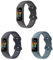 Correas compatibles con Fitbit Charge 6/Charge 5, paquete de 3 pulseras de repuesto ajustables de TPU suave para rastreador de actividad Fitbit Charge 6,, Large, Metal