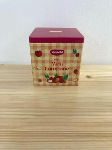 Neavita Infuso Mela E Lampone Bio 10 Filtroscrigno In Square Tin Happy Fruits Giallo