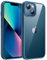 JETech Case for iPhone 13 6.1-Inch, Shockproof Phone Bumper Cover, Solid Color Matte TPU Frame, Anti-Scratch Clear Back (Blue)