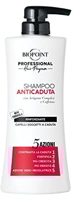 Biopoint Professional Shampoo Anticaduta U-R. 400 ml. C-pompetta SET DA 3 PEZZI