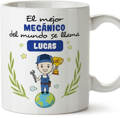 MUGFFINS Tazas Personalizadas para MECÁNICO hombre - En Español - Eres Mejor del Mundo - 11 oz / 330 ml - Regalo Personalizable original y divertido