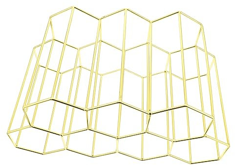 HEMOTON 7agujeros Soporte De Vino Creativo De Diseño De Panal para Almacenamiento De Botellas Rack Vintage De Huecos para Bar y Hogar