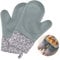 Silicone Oven Gloves, Heat Resistant Silicone Oven Mitts Baking Gloves, Premium Non-Slip Kitchen Cooking Gloves, Air Fryer Oven Gloves, Kitchen Cooking Accessories(Grey)