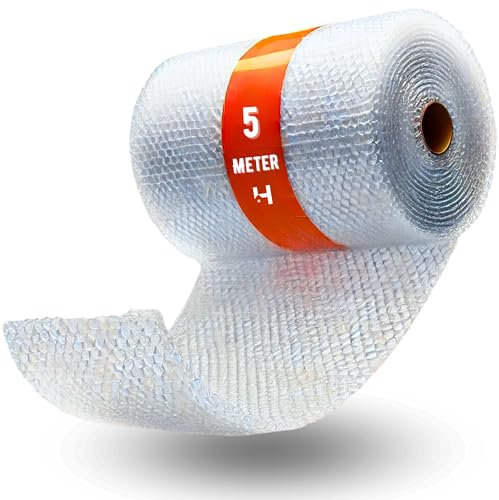 Haus-Held® Luftpolsterfolie 50cm x 5m I Verpackungsfolie als Versandfolie und Polstmaterial I Noppenfolie fur Umzug I Bubble Wrap Transportschutz I 100% Recycelbar