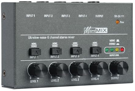 DX400 Mixer Keyboard Mixer Musical Portable Sound Mixer Small Club or USB Powered