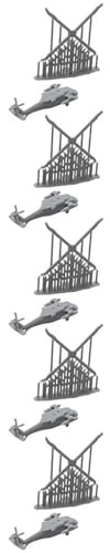 AGSDGAWD 5Sets Militärmodell UH-60M Black Hawk Hubschrauber Im Maßstab 1/700 1/400 1/350 Mit Öffnungsflügeln, Modellflugzeuge for DIY-Hobby-Spielzeug(1/700 (28mm))