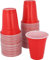 HENBRANDT 100 Red Plastic Cups 12oz Versatile Red Cups American Style Frat Party Cups Juice Pong for Birthday Parties Hen Party Stag Do Student Night Summer Fun Drinking Games Reusable Partyware