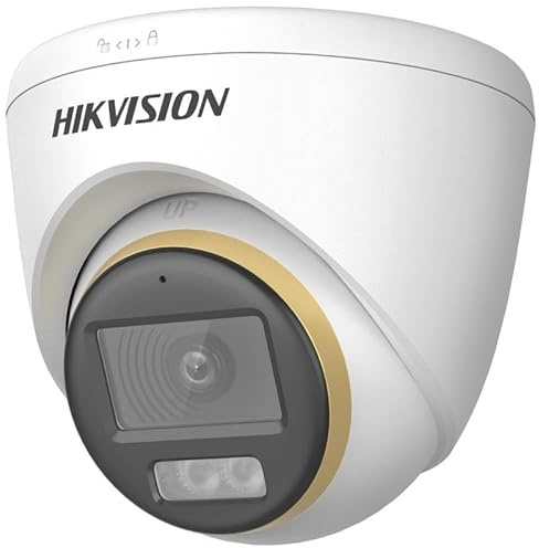Hikvision HDTVI 2MP Smart Hybrid Light ColorVu Fixed Turret Camera Avec objectif fixe.