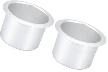 INFINAUTO 2pcs Stainless Steel Cup Drink Holder Matte Silver Tone for RV | Cup Holder Inner Diameter: 79mm / 3.11, Silver Tone, 2pcs, Stylish Design, Universal