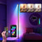 RGBIC Lampadaire Led sur Pied, 140CM LED Lampadaire Sur Pied Salon, 16 Millions Couleurs, Musique Sync, avec Télécommande & APP, Éclairage large à 180 °, Barre pour Deco Gaming Salon Chambre TV