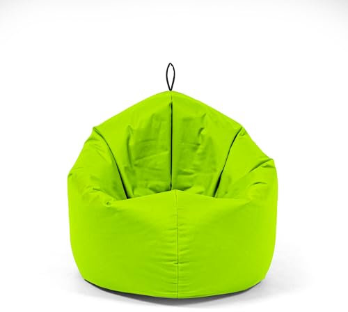 Nadimaideal Sitzsack 2 in1 Funktionen für Kinder, Teenager & Erwachsene | Indoor & Outdoor | Gaming Sitzsack -Komfortabler Beanbag | Füllung EPS Perlen (Kiwi, L -Durchmesser: 125 cm)
