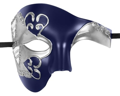 Oidea Masque de bal masqué pour homme : fantôme de l'opéra, masque de fête d'Halloween, masque vénitien pour carnaval, Mardi Gras