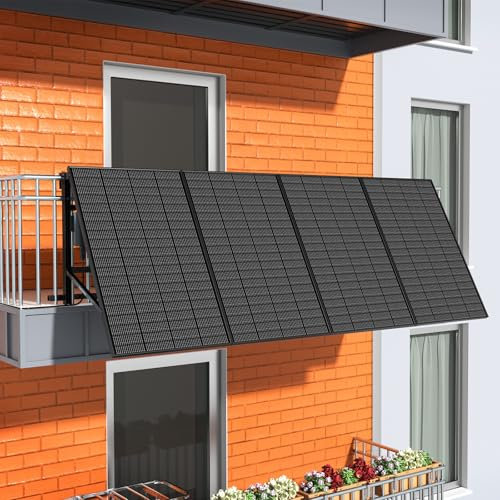 SUNSHARE Ray 1000W Balkonkraftwerk mit Halterung Geländer Balkon - Balkonkraftwerk 800W komplett Steckdose - neuester 800 Watt Wechselrichter - Solaranlage Komplettset - inkl Zubehör - 5m Kabel